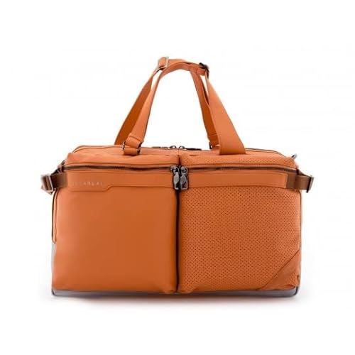 Scharlau Reisetasche Merayo in Handgepäckgröße aus Leder in der Farbe Orange, BR10-L12OR von SCHARLAU