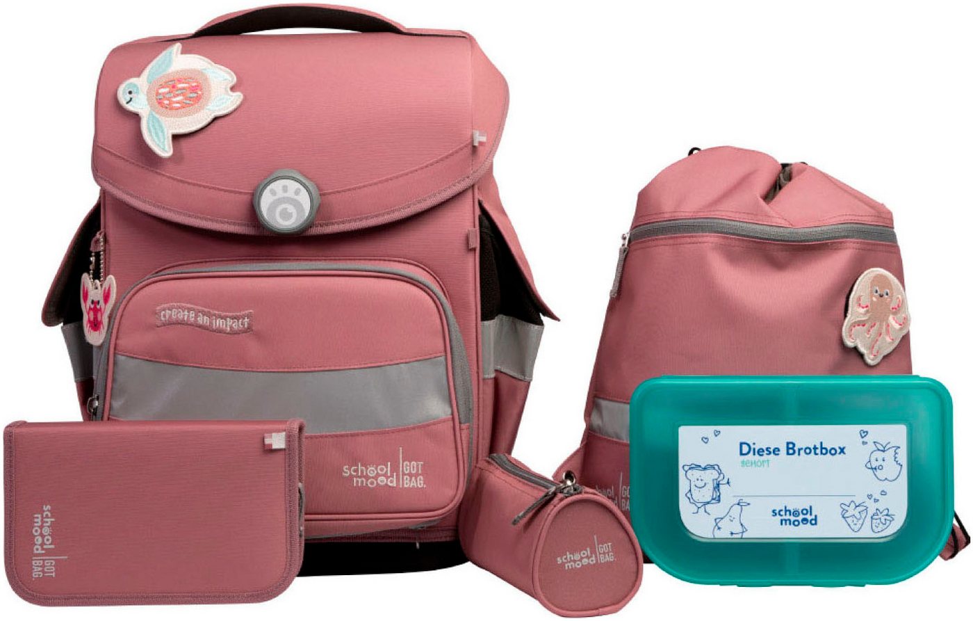 SCHOOL-MOOD® Schulranzen Timeless Pro (Set, 6-tlg) von SCHOOL-MOOD®