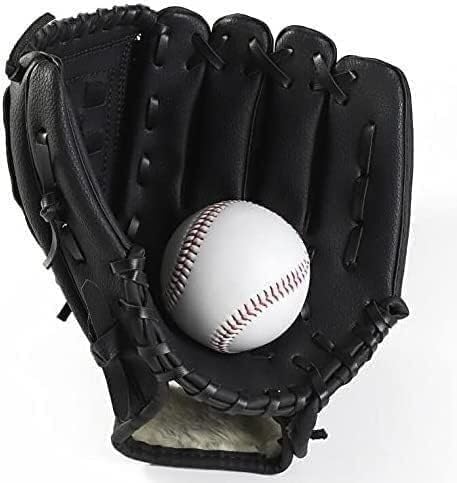 Baseball-Handschuh, Baseball-Handschuh, rechte Hand, Kinder, Baseball-Handschuhe, Herren, Silikon, Übungs-Baseball-Handschuh, Erwachsene (Color : Black, Size : 10.5inch) von SCHYWL