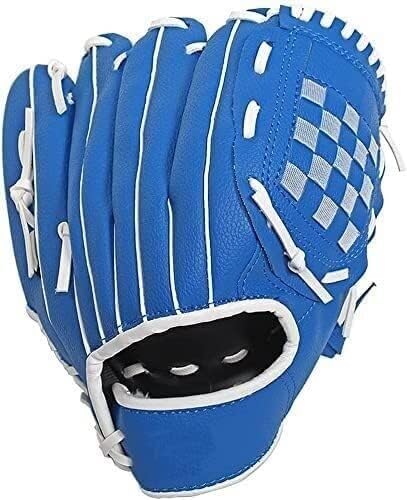 Outdoor-Sport-Baseball-Handschuh-Softball-Übungsausrüstung für Erwachsene, Männer, Frauen, Linke Hand (Color : Blue, Size : 11.5 inch) von SCHYWL