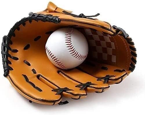 SCHYWL Leder-Baseball-Handschuhe für Herren, Linke Hand, Softball-Zubehör, Baseball-Handschuh, Leder-Baseball-Zubehör (Color : Brown, Size : Adult 12.5""), 20240422 von SCHYWL