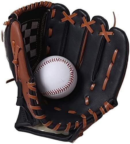 Sport-Baseball-Feldhandschuh, Sport-Baseball- und Softball-Handschuh, Infield- und Outfield-Baseballhandschuhe, Baseball- und Softball-Handschuh (Color : Black, Size : 11.5 inch) von SCHYWL