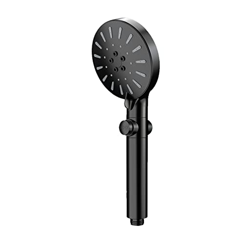 SCIAZA Duschkopf Hochdruck-Boost-Wasserspar-Duschkopf Handbrausen mit Stopp-Taste für Badezimmer-Handbrausen, verstellbare Handbrause, Schwarz Efficency von SCIAZA