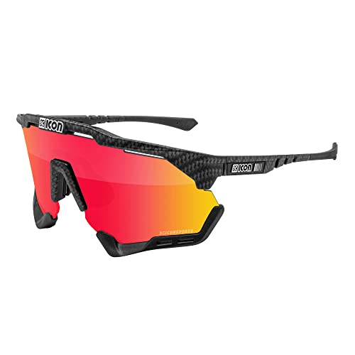 SCICON Sports Unisex AEROSHADE XL (Multimirror Red/Carbon Matt) Sport Performance Sonnenbrille von SCICON