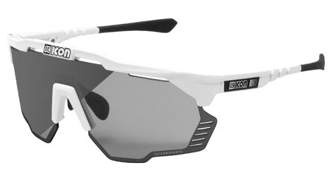 scicon aeroshade kunken brille hochglanz weis   photochrom spiegelgrau von SCICON