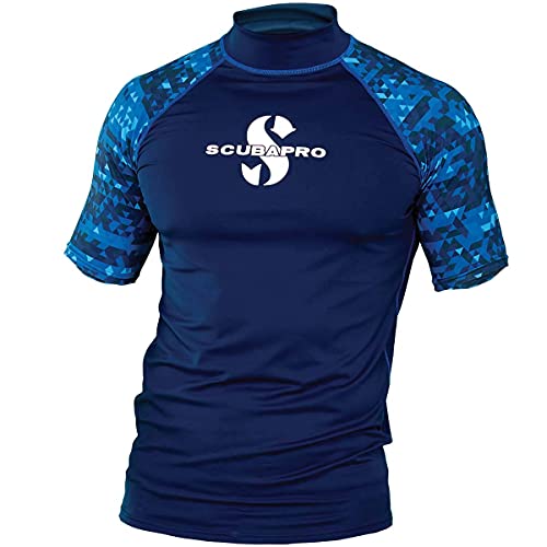 SCUBAPRO Aegean Rash Guard Kurzarm Herren Slim Fit UV-Shirt Collection 2017 (M) von SCUBAPRO