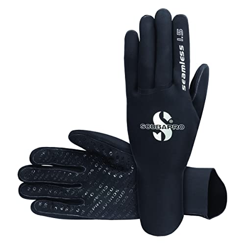 SCUBAPRO - Seam Less Gloves 1,5 mm, Schwarz, Größe M von SCUBAPRO