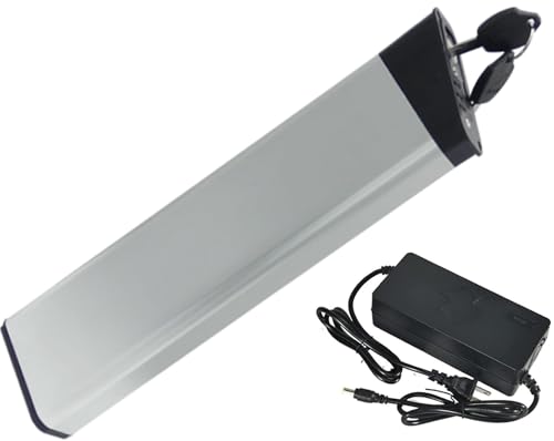 36V 48V 10Ah E-Bike Akku, 36V 48V 10Ah Faltelektrofahrrad Akku eingebauter BMS 36V 48V 10Ah Fahrradmotor wasserdichter PVC-Akku mit Ladegerät für 200W 750W 1000W Motor 36V 10AH,395mm von SCUUZT