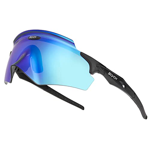 SCVCN Fahrradbrille Sonnenbrille Sportbrille für Männer Frauen Radfahren MTB Radbrille Radfahrerbrille Laufen Volleyball Tennis Autofahren Angeln Softball Bergsteigen Golf Wandern 07 von SCVCN