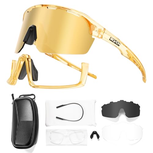 SCVCN Fahrradbrille Sonnenbrille Polarisiert MTB Brille Radbrille Sportbrille Rennrad Radsport Laufen Fahrerbrille Baseball Angeln Herren Damen von SCVCN