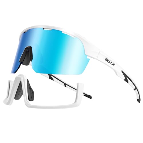 SCVCN Fahrradbrille Sonnenbrille Polarisiert MTB Brille Radbrille Sportbrille Rennrad Radsport Laufen Fahrerbrille Baseball Angeln Herren Damen von SCVCN