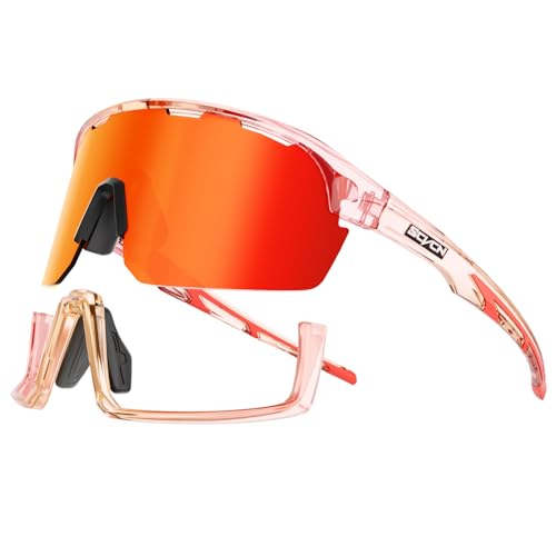 SCVCN Fahrradbrille Sonnenbrille Polarisiert MTB Brille Radbrille Sportbrille Rennrad Radsport Laufen Fahrerbrille Baseball Angeln Herren Damen von SCVCN