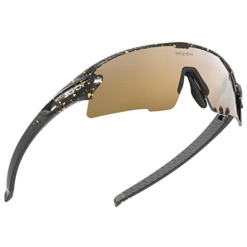 SCVCN Radfahrerbrille Polarisierte Sport Sonnenbrille mit 3 Austauschbaren Gläsern für Männer Frauen Laufen Golf Wandern Volleyball Tennis Autofahren Angeln Softball Bergsteigen 31 von SCVCN