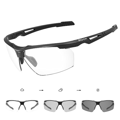 SCVCN Photochromatische Selbsttönend Fahrradbrille Herren Damen Sportsonnenbrille Klar Radsport Radfahren MTB Radbrille Laufen Volleyball Tennis Autofahren Angeln Softball Bergsteigen Golf Wandern 04 von SCVCN