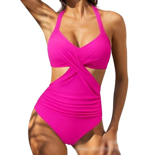 SDAFSV Bikini Damen Set Einteiliger Badeanzug Für Frauen Rückenless Schnüre Deep V Neck Bodysuits Bikini Beach Badeanzug Badebekleidung Weiblich-h-m von SDAFSV