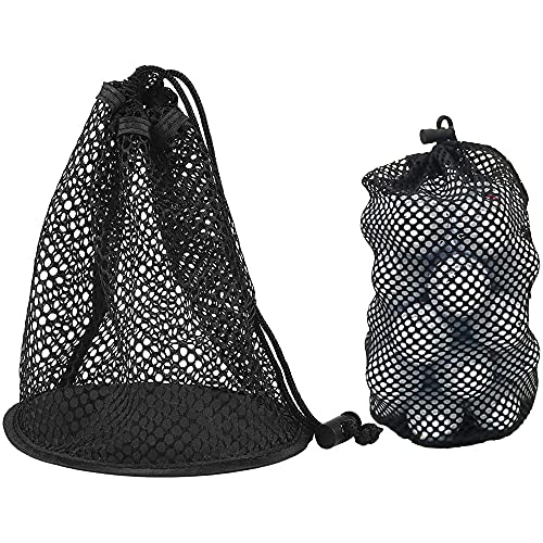 2 Stücke Golfball Tasche, Mesh Storage Ditty Bag, Nylon Mesh Drawstring Pouch, Golf Mesh Bag, tragbare Netznetze Hochfeste Golfball-Tasche, für Golf, Tennis, Outdoor-Werkzeuge von Hunphy