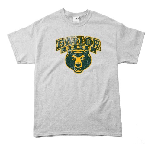 NCAA Baylor Bears T-Shirt, kurzärmelig, 100% einlaufvorbehandelt, Vintage-Maskottchen, Herren, BU010-200, Grau - Sport Grey, XL von SDI