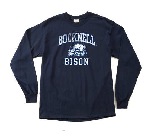 NCAA Bucknell Bison 100 Prozent, Vintage Maskottchen Long Sleeve Tee, Herren, Navy von SDI