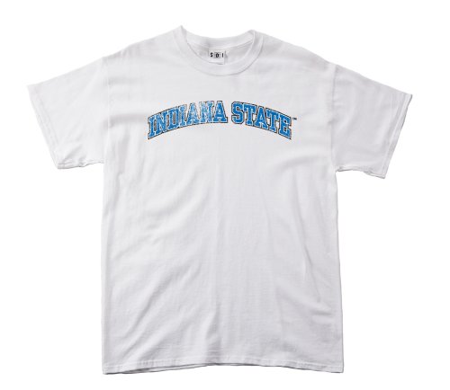 NCAA Indiana State Sycamores T-Shirt, 100% vorgeschrumpft, Vintage-Stil, kurzärmelig, Größe XXL, Weiß von SDI