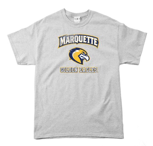 NCAA Marquette Golden Eagles T-Shirt, kurzärmelig, vorgeschrumpft, Vintage-Design, Herren, Grau - Sport Grey, XX-Large von SDI