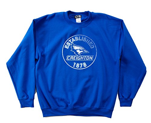 SDI NCAA Creighton Bluejays 50/50 Blended 8oz Vintage Circle Crewneck Sweatshirt von SDI