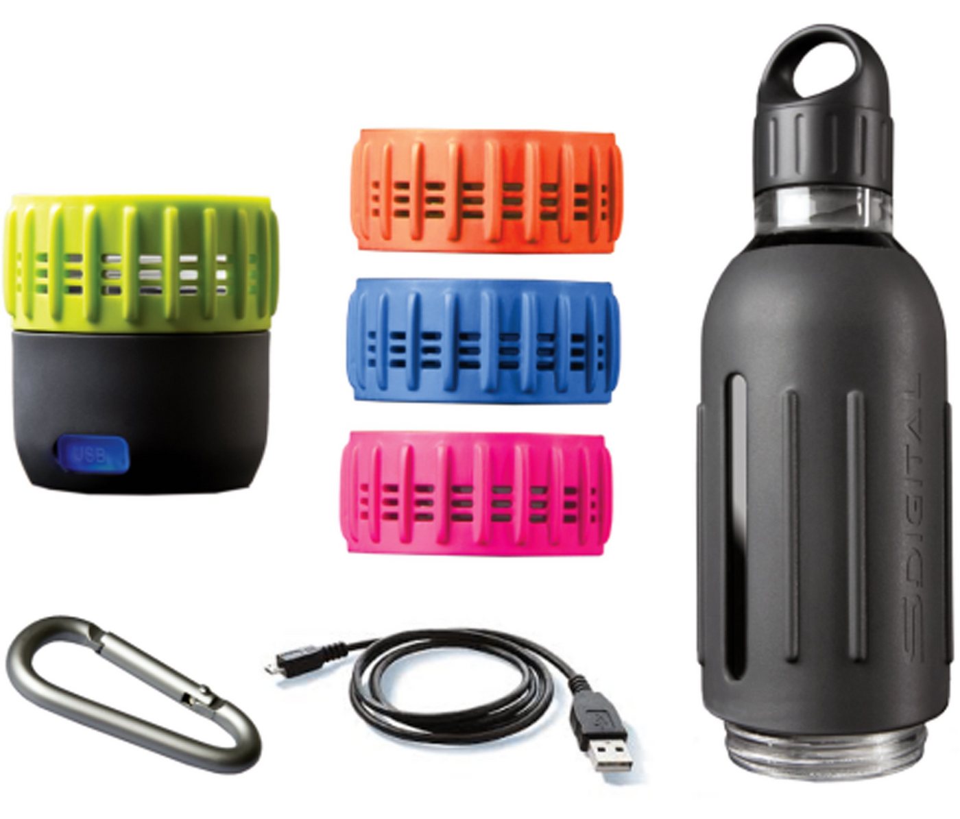 SDIGITAL Trinkflasche Spritz - Workout Kit, mit 360° Sound von SDIGITAL
