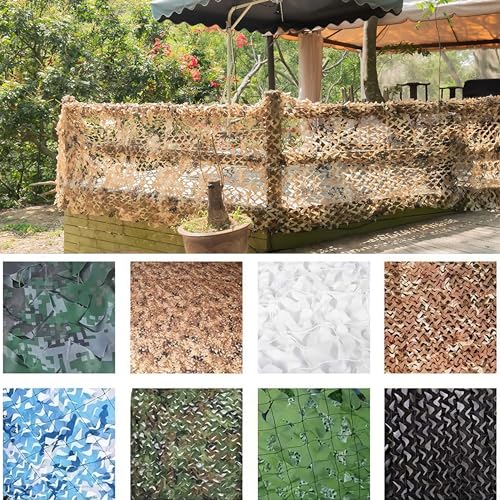 SDLLG 2023 Verdicktes 210D Camouflage Tarnnetz Netz Sonnenschutznetze Sonnensegel 2x3m -Gelb-B Partydekoration Autoplanen Camping Tarnung Sonnenschutz Netz Sichtschutznetz von SDLLG