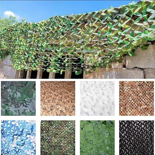 SDLLG 2023 Verdicktes 210D Tarnnetz Camouflage net Sichtschutznetz Sonnenschutznetze Sonnensegel 1x3m -Grün-B Partydekoration Autoplanen Camping Tarnung Sonnenschutz Netz Sichtschutznetz von SDLLG