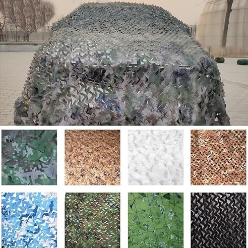 SDLLG 2023 Verdicktes 210D Tarnnetz Camouflage net Sichtschutznetz Sonnenschutznetze Sonnensegel 1x5m -Grün-C Partydekoration Autoplanen Camping Tarnung Sonnenschutz Netz Sichtschutznetz von SDLLG