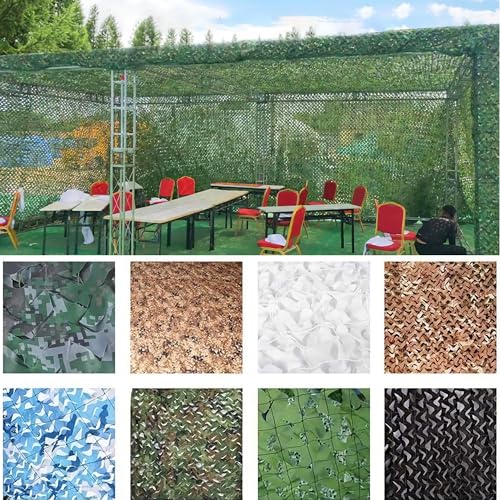 SDLLG 2023 Verdicktes 210D Tarnnetz Camouflage net Sichtschutznetz Sonnenschutznetze Sonnensegel 2x2m -Grün-A Partydekoration Autoplanen Camping Tarnung Sonnenschutz Netz Sichtschutznetz von SDLLG