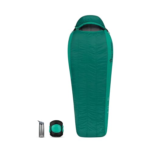 Sea to Summit - Traverse Kunstfaserschlafsack Regular (-10°C) - Mumienschlafsack - WaveLoft + Thermolite-Isolierung - 2,5 Jahreszeiten - Zip Coupling - Wandern - Green - 1440g von Sea to Summit