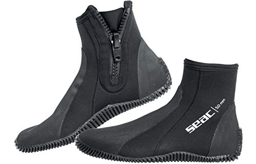 SEAC Regular 5 mm Premium Neopren-Nassanzug Stiefel mit rutschfreier Sohle und Seitenreißverschluss von Seac