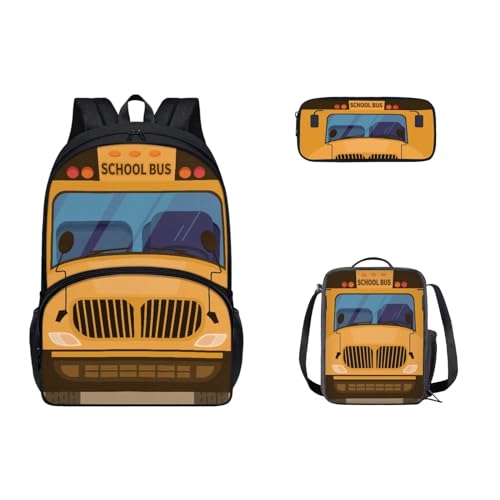 SEANATIVE Kinder-3-in-1-Rucksack-Set für Jungen und Mädchen, College-Büchertasche, leicht, für Studenten, Schultasche für Reisen, Outdoor, Wandern, Schulbus von SEANATIVE