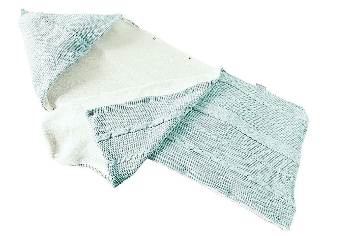 Babydecke Schlafsack gestrickt 100% Baumwolle, SEI Design, in hübscher Geschenk-Verpackung von SEI Design