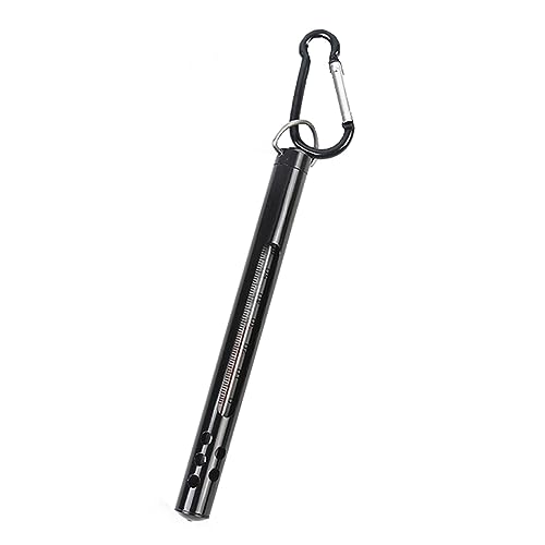 1 Stück Schwarz Angeln Wasserthermometer, Doppelskalenanzeige für Fliegenfischen Wasser Wolfsbarsch Angelzubehör Outdoor Wasserstrahl Metallthermometer von SEIWEI