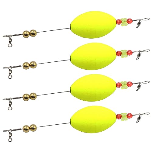 Angelposen, 8 Stück, 17 g, Angelausrüstung, Posen, Angelrute Posen, Angeln Popping Kork Forellenposen, Karpfenangeln, Controller Float, beschwerte Popping Posen Kork Forellen Posen (Gelb) von SEIWEI