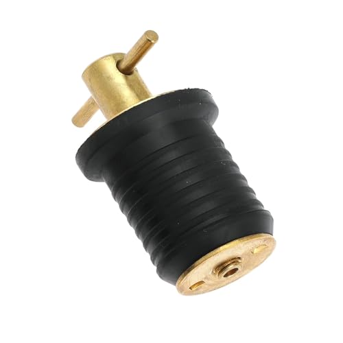 Messing Ablassstopfen mit T-Griff, Marine Boot Stecker für 25MM Loch, Gummi Garboard Drain Wasser Stopfen Lenzstopfen Ablassschraube, Boote Ersatzteil von SEIWEI