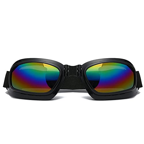 Outdoor-Sportbrille, winddicht, Anti-Beschlag-Ski-Snowboard-Schutzbrille für Schneemobil, Fahrrad und Motorrad (bunt) von SEIWEI