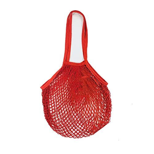 SEIWEI Einkaufsnetz Netze Tasche Kartoffelsack Wiederverwendbar Einkaufstasche für Sandspielzeug, Obst, Gemüse, 1 Stück Rot von SEIWEI