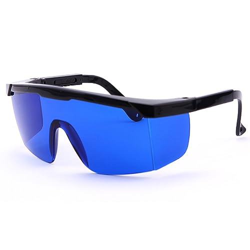 Schutzbrille für Laser, 190 nm - 540 nm OD 5+, Lasergravierer, Schutzbrille, Augenschutzbrille für die Arbeit [Blau] von SEIWEI