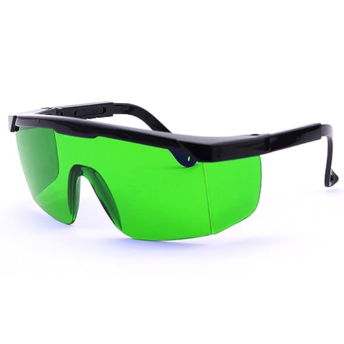 Schutzbrille für Laser, 190 nm - 540 nm OD 5+, Lasergravierer, Schutzbrille, Augenschutzbrille für die Arbeit [Grün] von SEIWEI