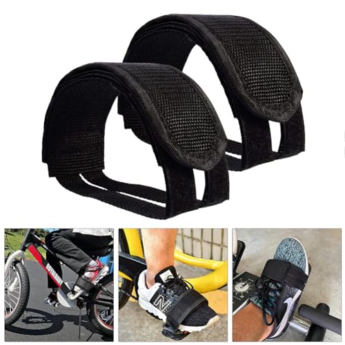 Universal Fahrrad Pedal Straps,Pedalriemen Fahrrad,Heimtrainer Pedal Straps,Pedalriemen,Fahrradpedalriemen Pedal-Zehenclips Riemen Band für Fixed Gear Bike,Nylon Velo Fußblock,1 Paar von SEMINISMAR