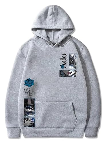 ADO Hoodies Wish Tour Merch Hoodie Hip Hop Hoodie Männer Frauen Mode Sweatshirt Casual Street Langarm Pullover (Color : 1, Size : XL) von SERLA