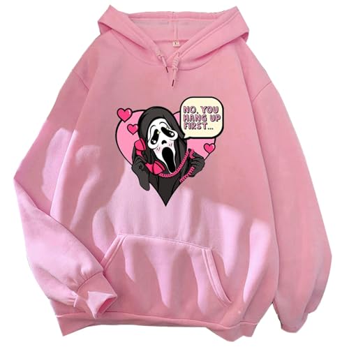 Autumn and Winter Halloween Hoodie No You Hang Up Scream Winter Unisex Pullover Frühling/Herbst Sweatshirt Vintage Harajuku Tops(S-3XL)(8,M) von SERLA