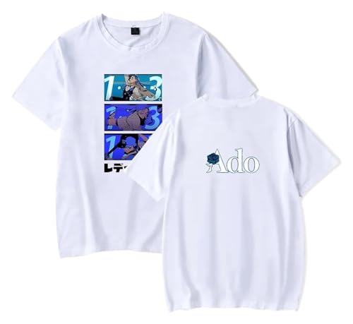 Europe and America ADO Wish Merch Rundhals T-Shirt Hip Hop Rock Kurzarm T-Shirt Männer Frauen Street Tee Shirt(XS-3XL) (Color : 3, Size : M) von SERLA