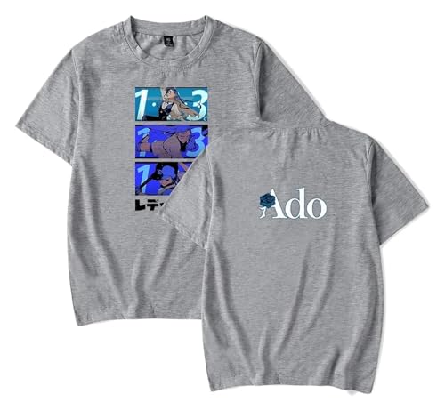 Europe and America ADO Wish Merch Rundhals T-Shirt Hip Hop Rock Kurzarm T-Shirt Männer Frauen Street Tee Shirt(XS-3XL) (Color : 5, Size : XL) von SERLA