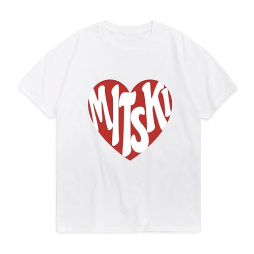 Europe and America Mitski Merch Tshirt Unisex, Hip Hop Kurzarm T-Shirt Männer Frauen Streetwear Harajuku Tops(XS-3XL) (Color : 1, Size : XL) von SERLA