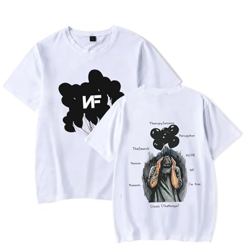 Europe and America Summer Rapper Nf Hope T-Shirt 2D Gedruckt Schwarz Hip Hop T-Shirt Unisex Kurzarm T-Shirt (XS-3XL) (Color : 5, Size : M) von SERLA
