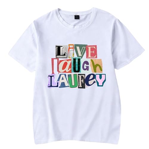 Europe and America Summer T-Shirts Laufey Casual T-Shirts Kurze Ärmel Männer Frauen Hip Hop T-Shirts Streetwear Tops (Color : 3, Size : XS) von SERLA