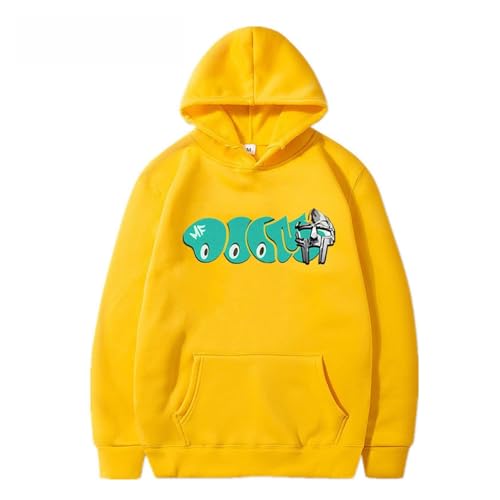 Frühling Und Herbst Rapper MF Doom Schwarz Hoodie Für Männer Und Frauen Unisex Pullover Trainingsanzug Harajuku Streetwear Sweatshirt (Color : 5, Size : XL) von SERLA